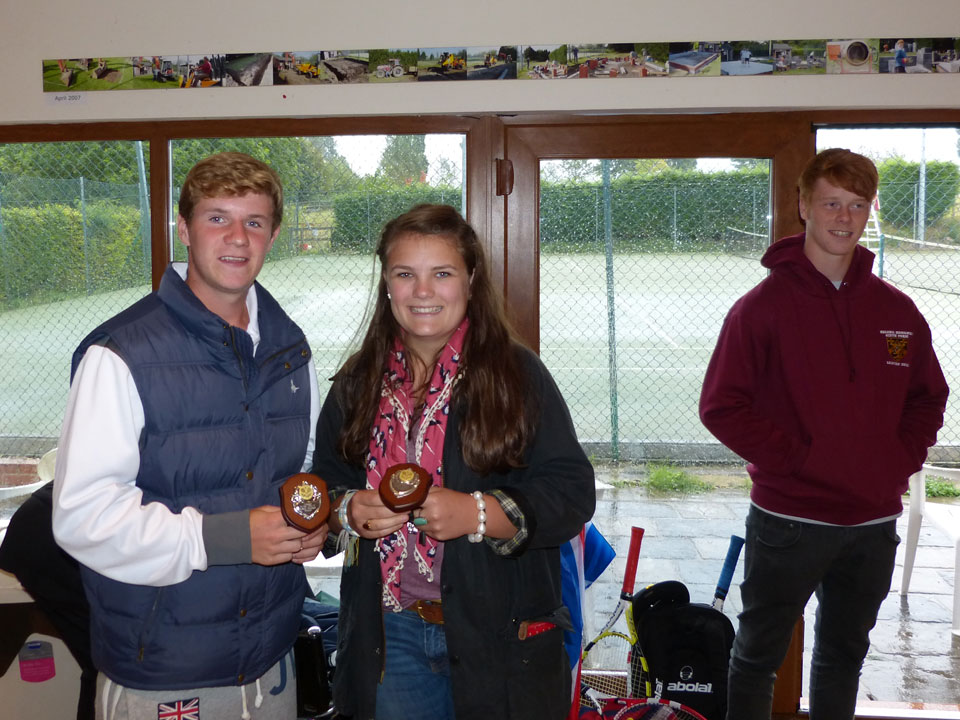 Mixed doubles champions Will Cowell and Lydia Freeman