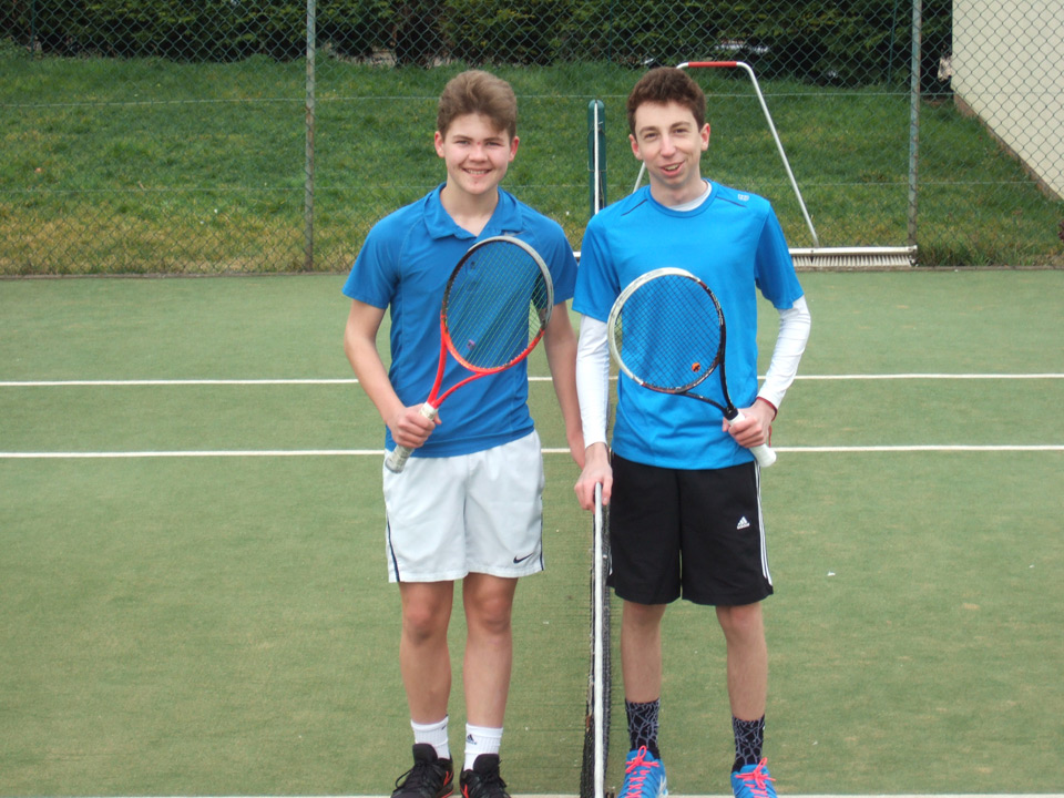 At School Singles Finalists William Fox and Callum Forsyth
