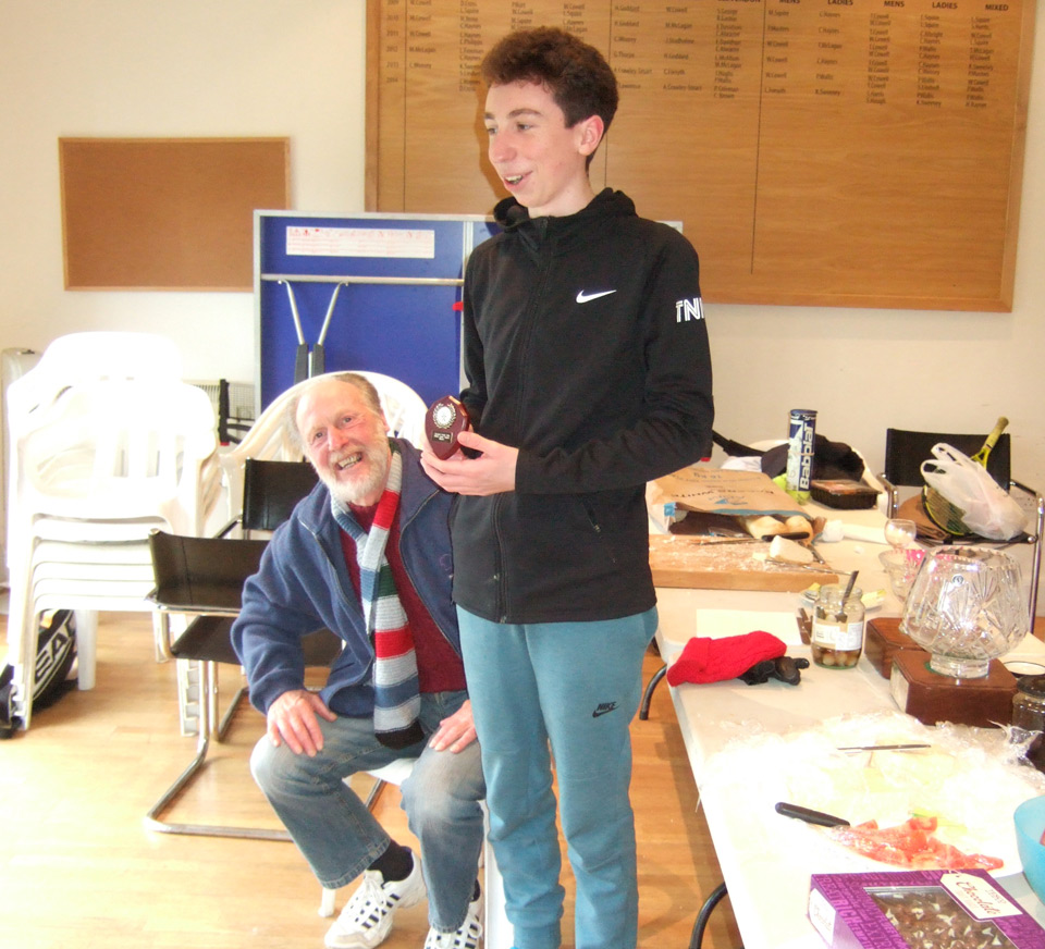 At School Singles Champion Callum Forsyth presented by Terry Aplin