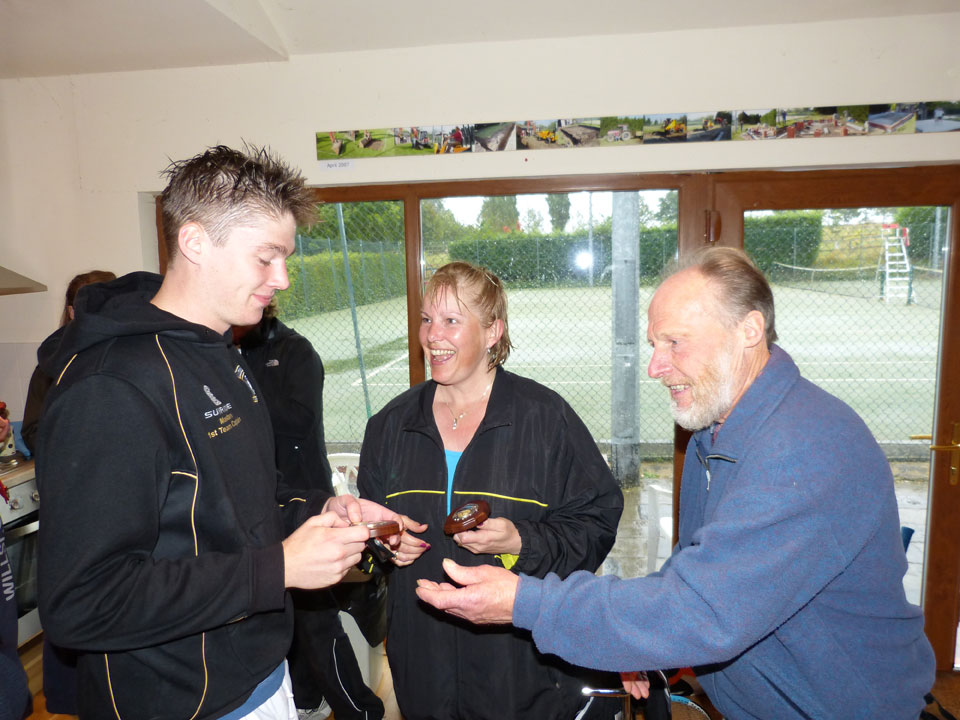 Mixed Doubles champions Peter masters and Karen Sweeney